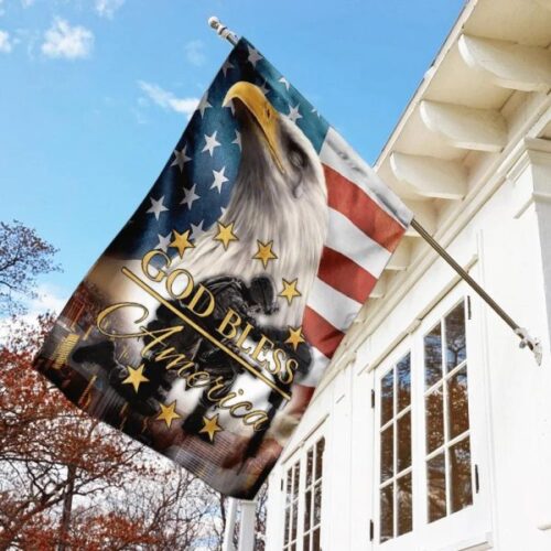 God Bless America Stay Strong Patriotic Fallen Brother Veteran Flag