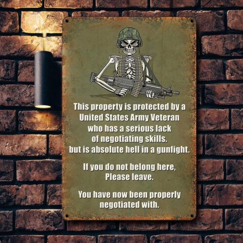 US Army 75Th Ranger Regiment Metal Sign