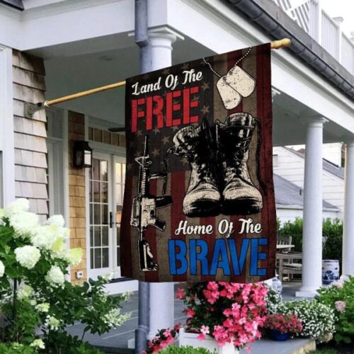 HOME OF THE FREE BECAUSE OF THE BRAVE - FLAG 026