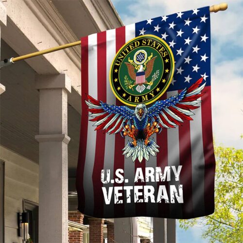 Veteran Flag - The eagle protects the house