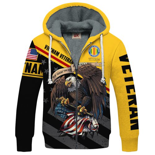 VETERAN UXVET16-VN Premium Heavy Fleece Zip Hoodie