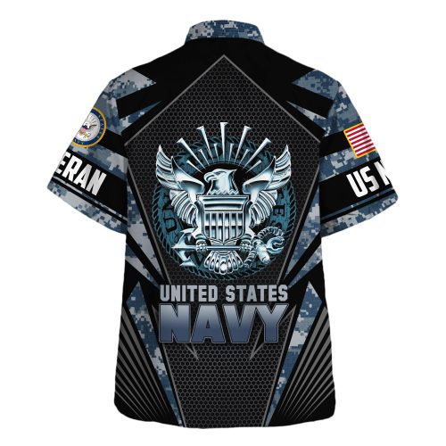 VETERAN UXVET27-NV Premium Hawaiian Shirt