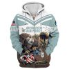 VETERAN UXVET28-AM Premium Microfleece Zip Hoodie