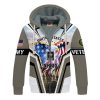 VETERAN UXVET32-AM Premium Heavy Fleece Zip Hoodie