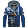 VETERAN UXVET23-AM Premium Heavy Fleece Zip Hoodie