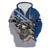 VETERAN UXVET39-NV Premium Microfleece Zip Hoodie