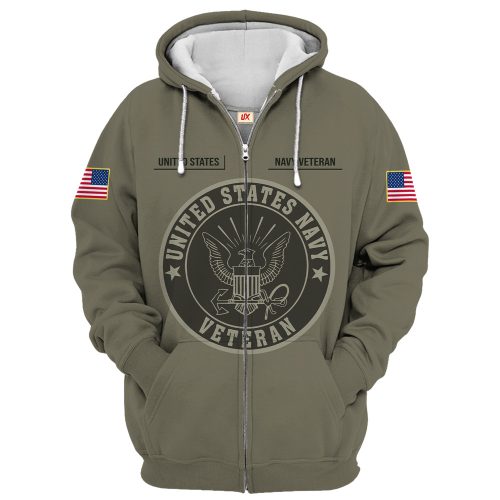 VETERAN UXVET38-NV Premium Microfleece Zip Hoodie