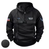 New Release! Personalized Gift U.S. Navy Tactical Quarter Zip Hoodie BLVTR240524A03NV