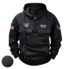 New Release! E4-SRA Personalized Gift U.S. Air Force Tactical Quarter Zip Hoodie BLVTR140624A01AF6