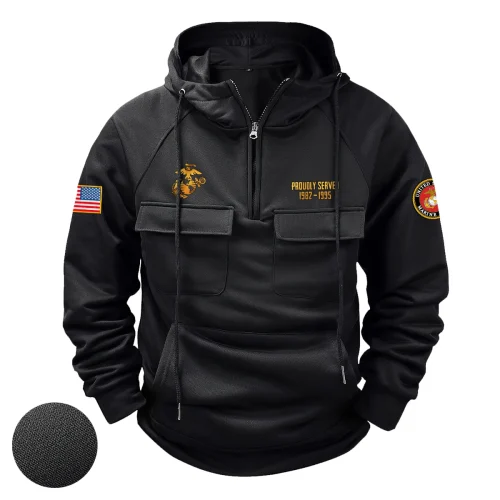 New Release! Personalized Gift Iraq War Veteran U.S. Coast Guard Tactical Quarter Zip Hoodie BLVTR230524A04CG