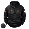 New Release! Personalized Gift Iraq War Veteran U.S. Army Tactical Quarter Zip Hoodie BLVTR230524A04AM