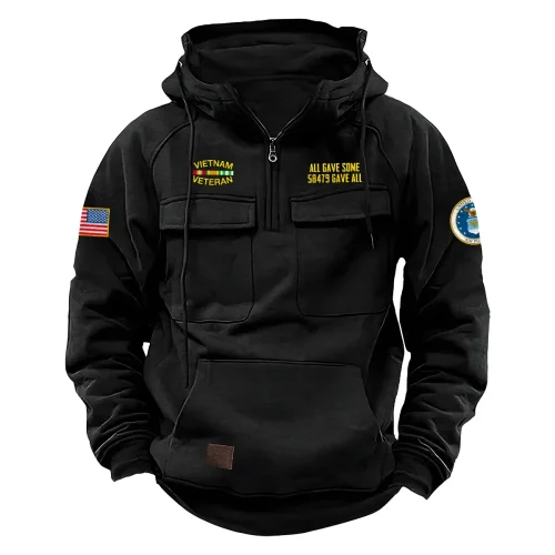 New Release! E2-3RDC Personalized Gift U.S. Air Force Tactical Quarter Zip Hoodie BLVTR140624A01AF1