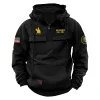 New Release! Personalized Gift Iraq War Veteran U.S. Coast Guard Tactical Quarter Zip Hoodie BLVTR230524A04CG