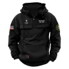 New Release! Personalized Gift Iraq War Veteran U.S. Navy Tactical Quarter Zip Hoodie BLVTR230524A04NV