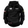 New Release! Personalized Gift U.S. Navy Tactical Quarter Zip Hoodie BLVTR240524A01NV