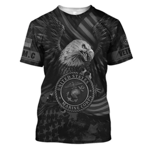 New Release Father Day U.S. Marine Corps Veterans Premium T-Shirt All Over Prints Gift Loves BLVTR250424A01MCTS