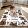 Custom Dog Memorial Blanket, Personalized Throw Blanket with Picture, Flannel Blanket for Dad Friend Mom Couple Grandma Pets Memorial Gift