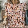 Custom Memorial Blanket Gifts for Dog Lover, Personalized Puppy Photo Collage Throw Blanket with Picture Name in, Loving Memory